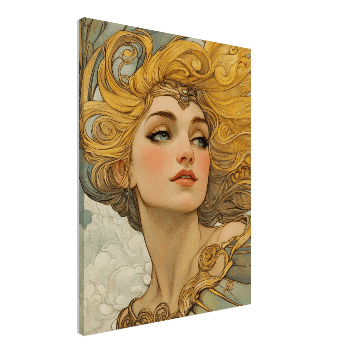 Art Nouveau Valkyries Flight Art Nouveau Close 2 - Shop Ai Art WebShop - Digital Art online Store