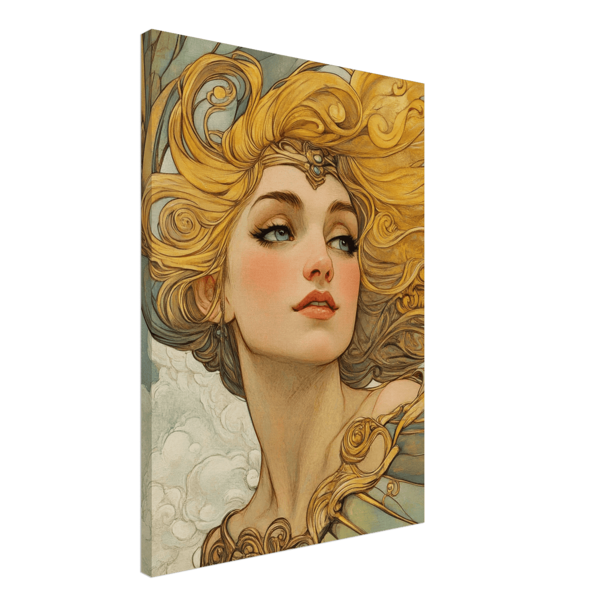 Art Nouveau Valkyries Flight Art Nouveau Close 2 - Shop Ai Art WebShop - Digital Art online Store