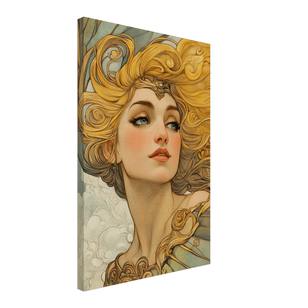Art Nouveau Valkyries Flight Art Nouveau Close 2 - Shop Ai Art WebShop - Digital Art online Store