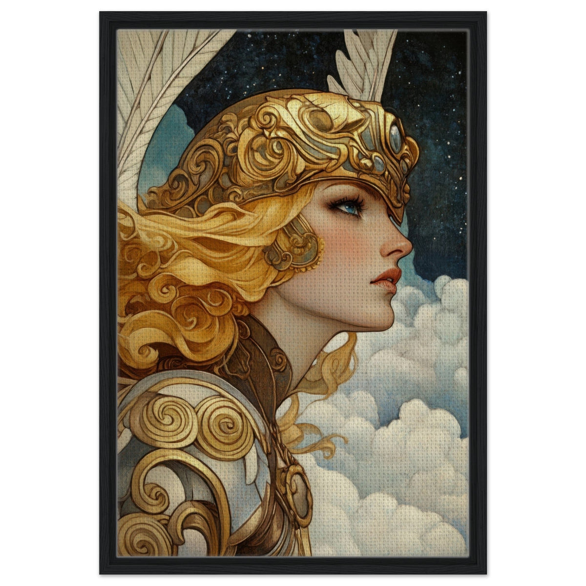 Art Nouveau Valkyries Flight Art Nouveau Close 3 - Shop Ai Art WebShop - Digital Art online Store