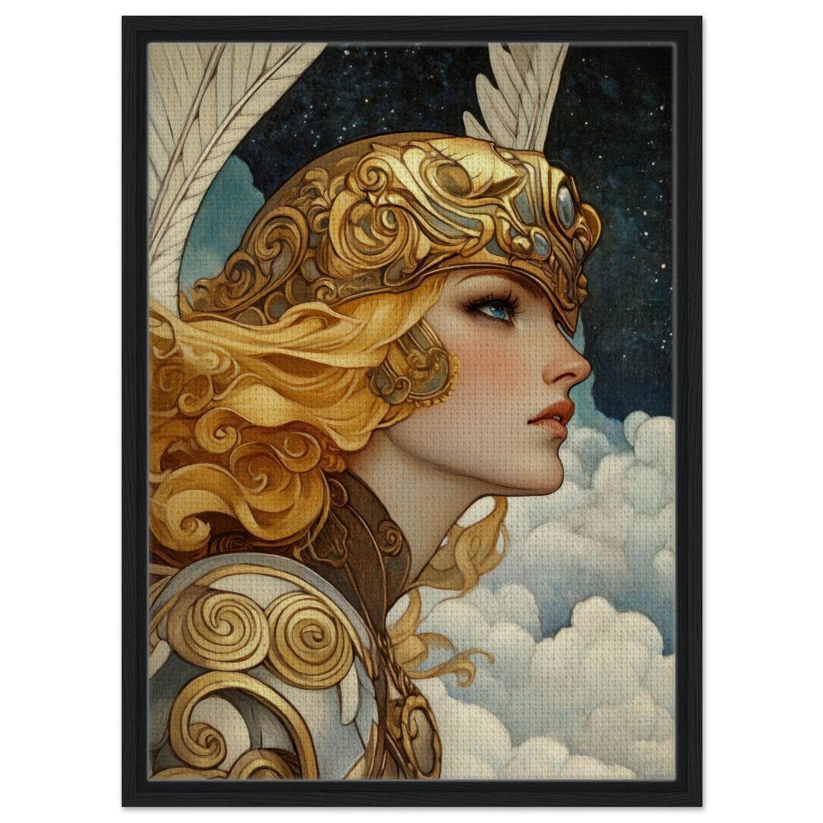 Art Nouveau Valkyries Flight Art Nouveau Close 3 - Shop Ai Art WebShop - Digital Art online Store