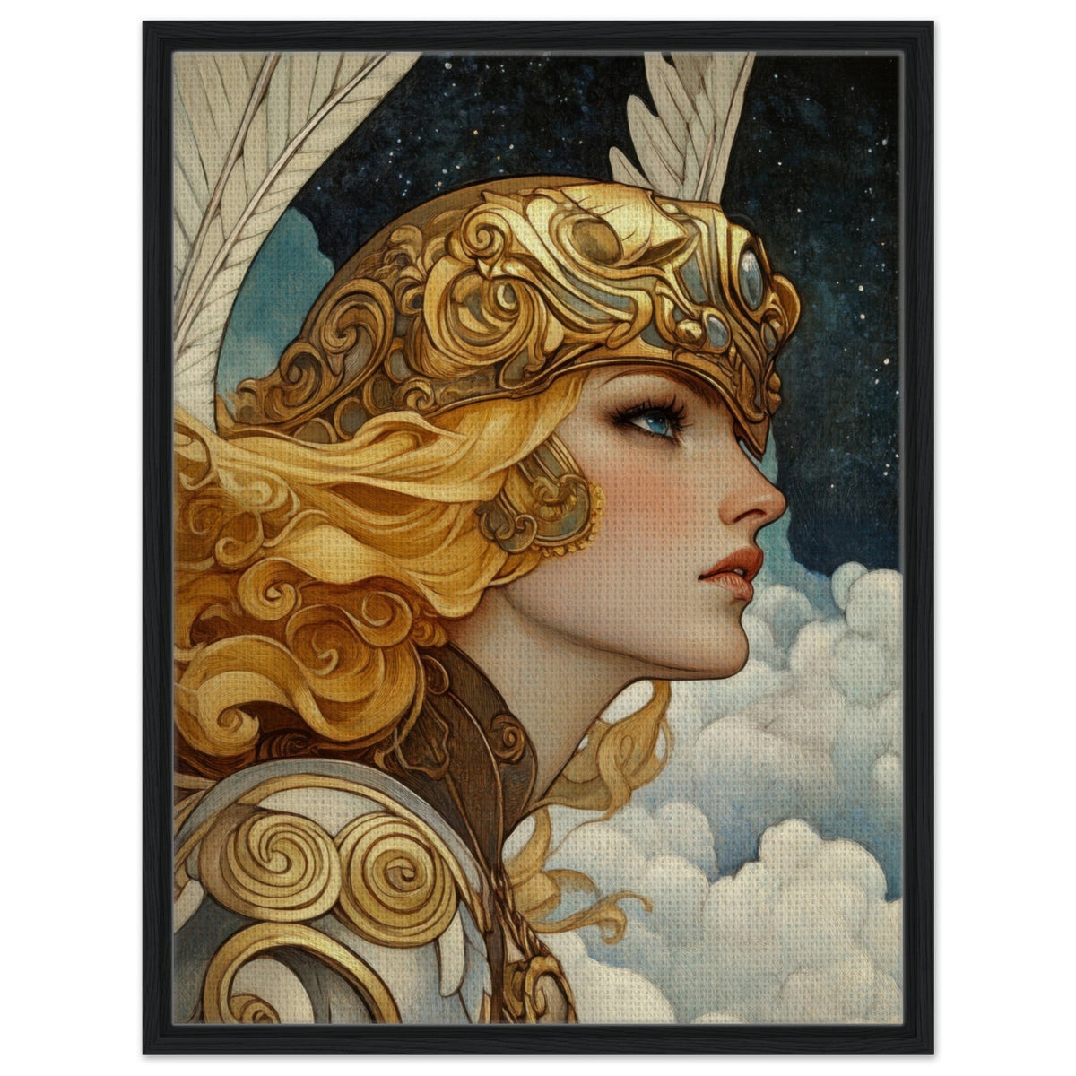 Art Nouveau Valkyries Flight Art Nouveau Close 3 - Shop Ai Art WebShop - Digital Art online Store
