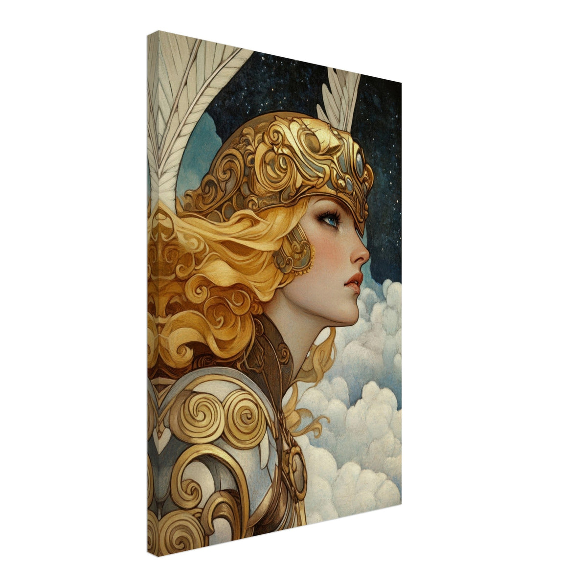 Art Nouveau Valkyries Flight Art Nouveau Close 3 - Shop Ai Art WebShop - Digital Art online Store