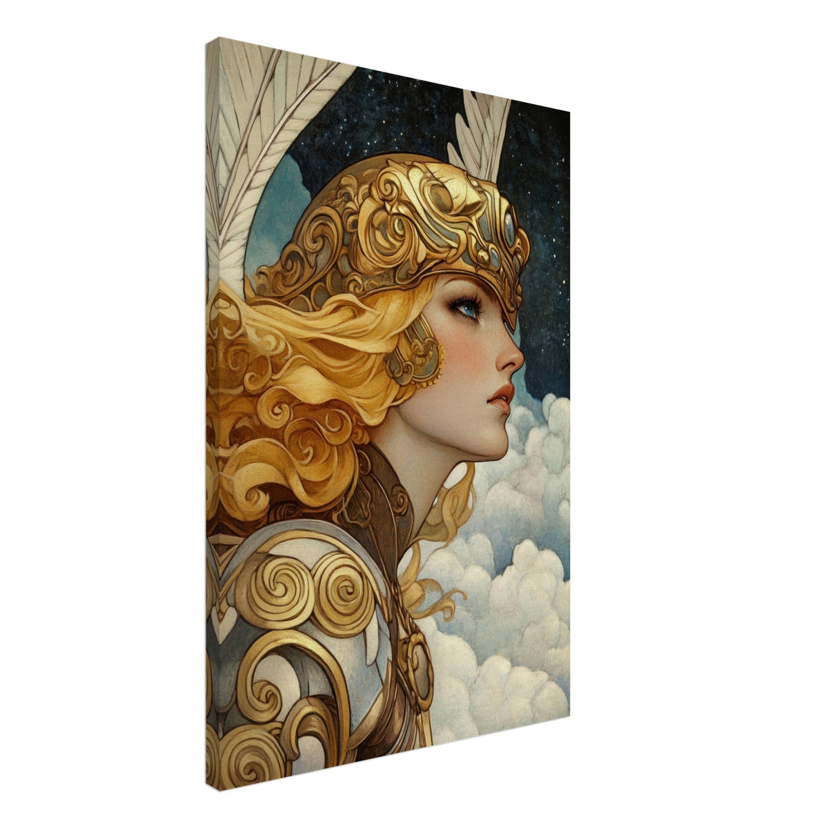Art Nouveau Valkyries Flight Art Nouveau Close 3 - Shop Ai Art WebShop - Digital Art online Store