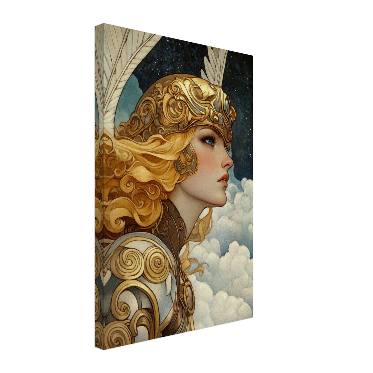 Art Nouveau Valkyries Flight Art Nouveau Close 3 - Shop Ai Art WebShop - Digital Art online Store