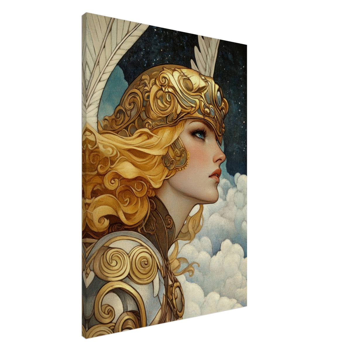 Art Nouveau Valkyries Flight Art Nouveau Close 3 - Shop Ai Art WebShop - Digital Art online Store