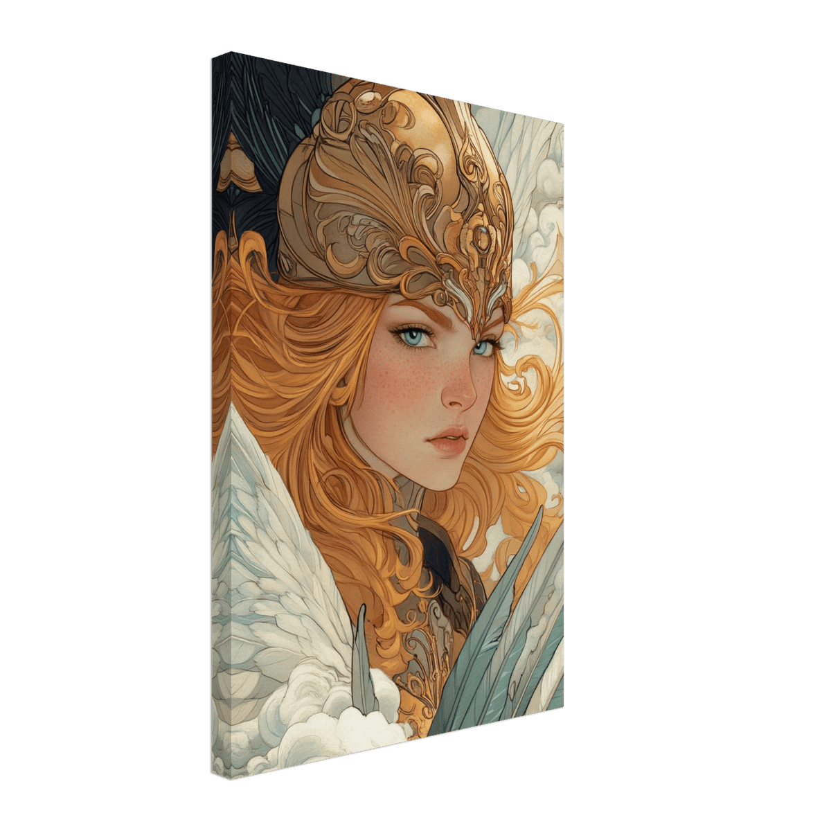 Art Nouveau Valkyries Flight Art Nouveau Close 6 - Shop Ai Art WebShop - Digital Art online Store