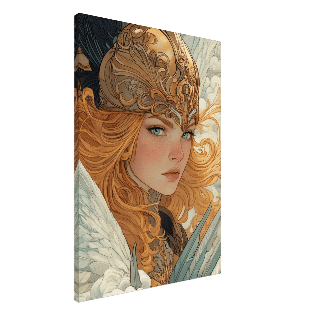 Art Nouveau Valkyries Flight Art Nouveau Close 6 - Shop Ai Art WebShop - Digital Art online Store