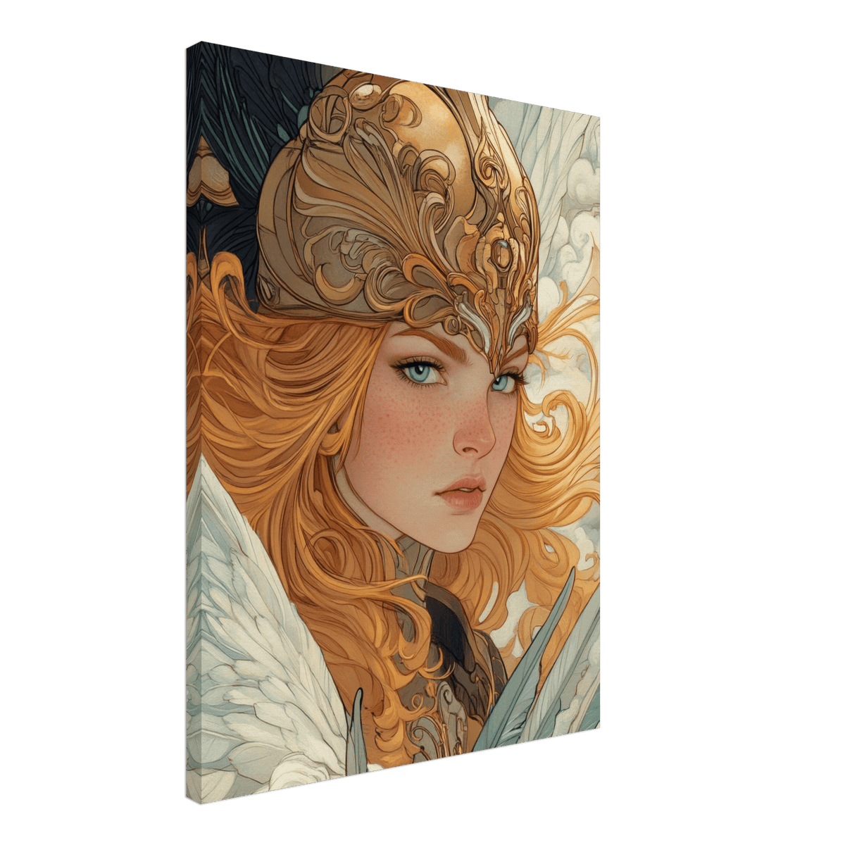 Art Nouveau Valkyries Flight Art Nouveau Close 6 - Shop Ai Art WebShop - Digital Art online Store