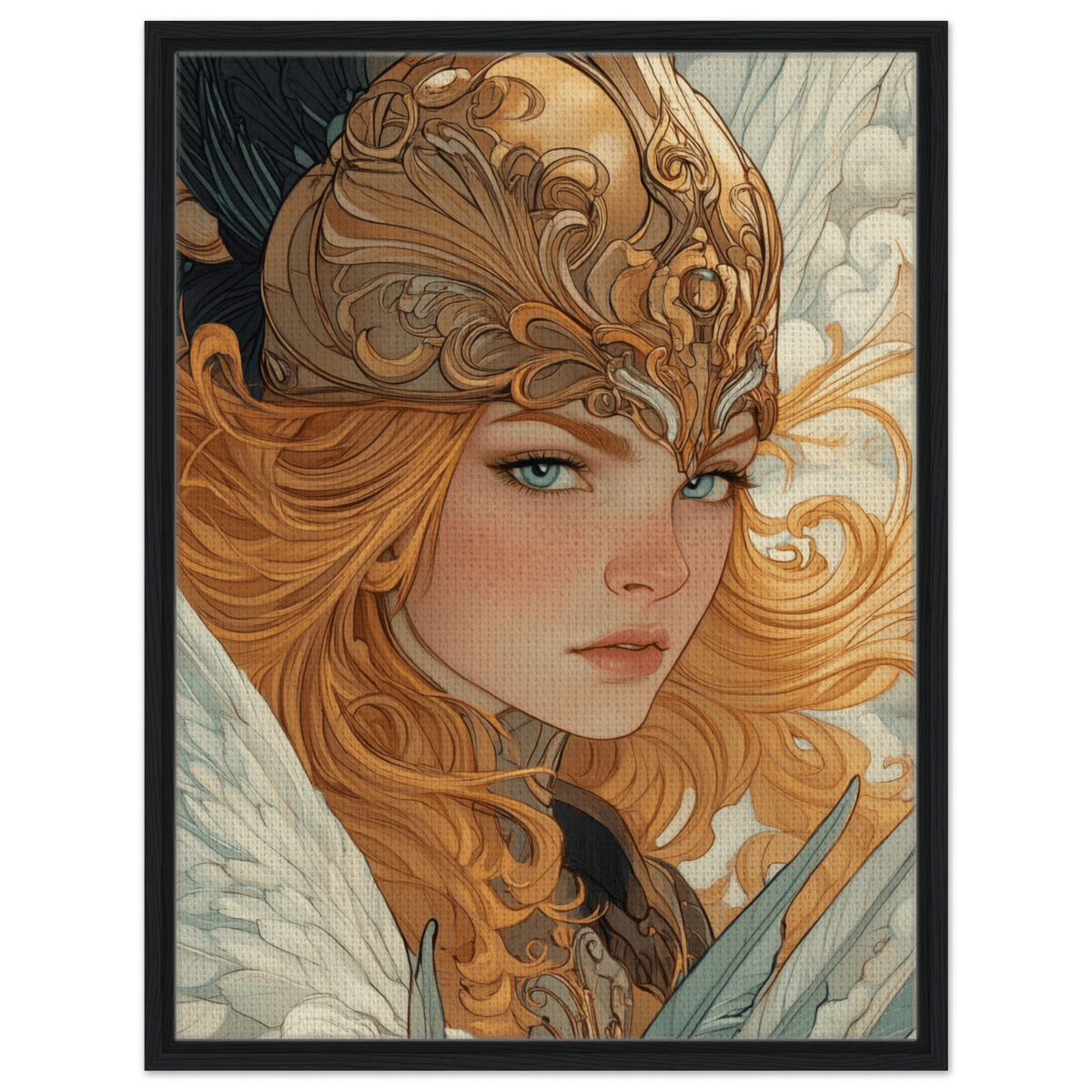 Art Nouveau Valkyries Flight Art Nouveau Close 6 - Shop Ai Art WebShop - Digital Art online Store