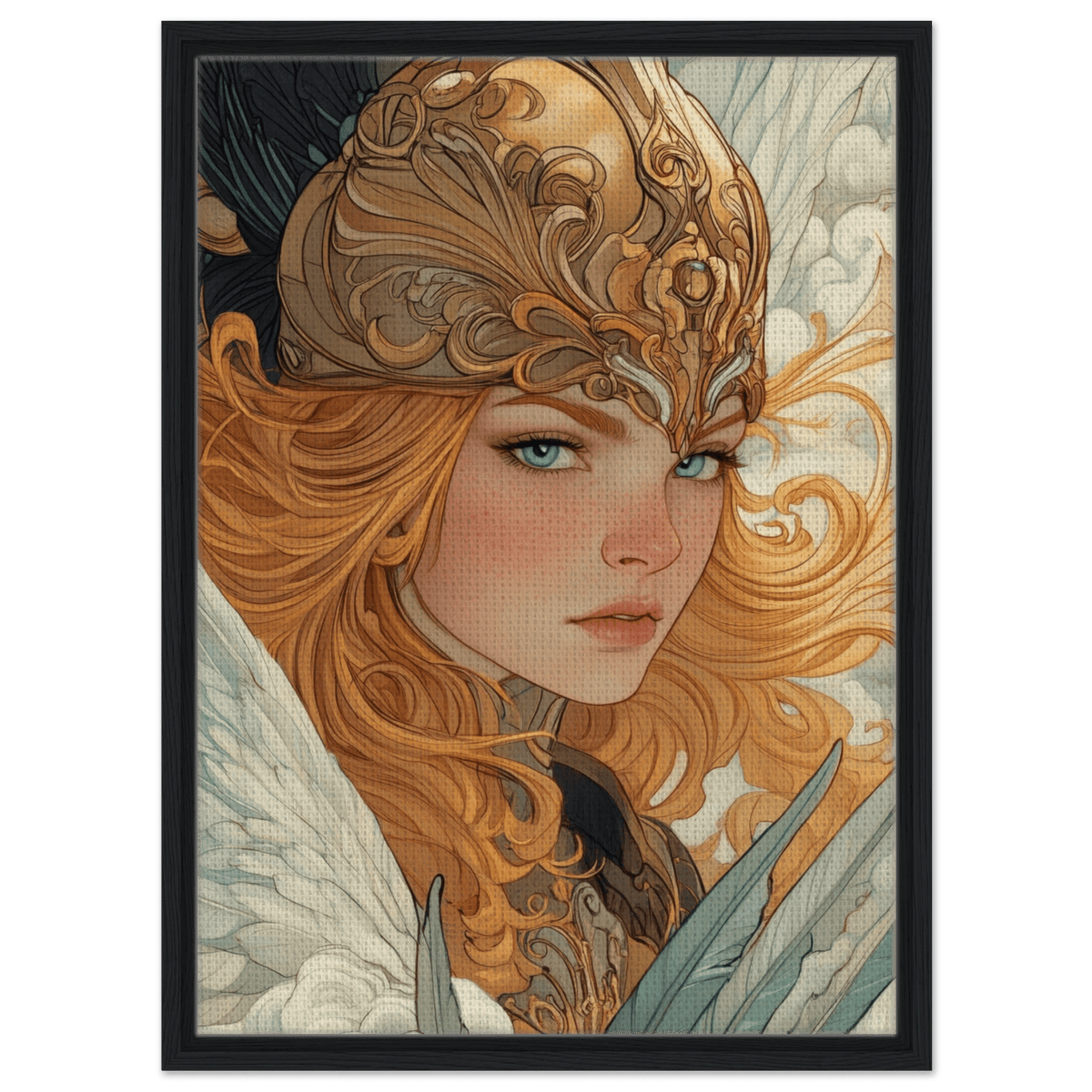 Art Nouveau Valkyries Flight Art Nouveau Close 6 - Shop Ai Art WebShop - Digital Art online Store
