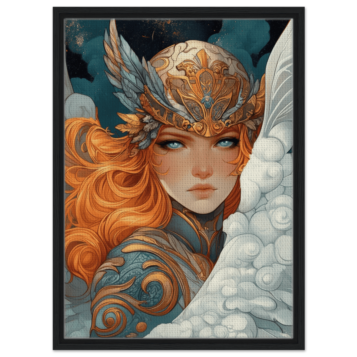 Art Nouveau Valkyries Flight Art Nouveau Close - Shop Ai Art WebShop - Digital Art online Store