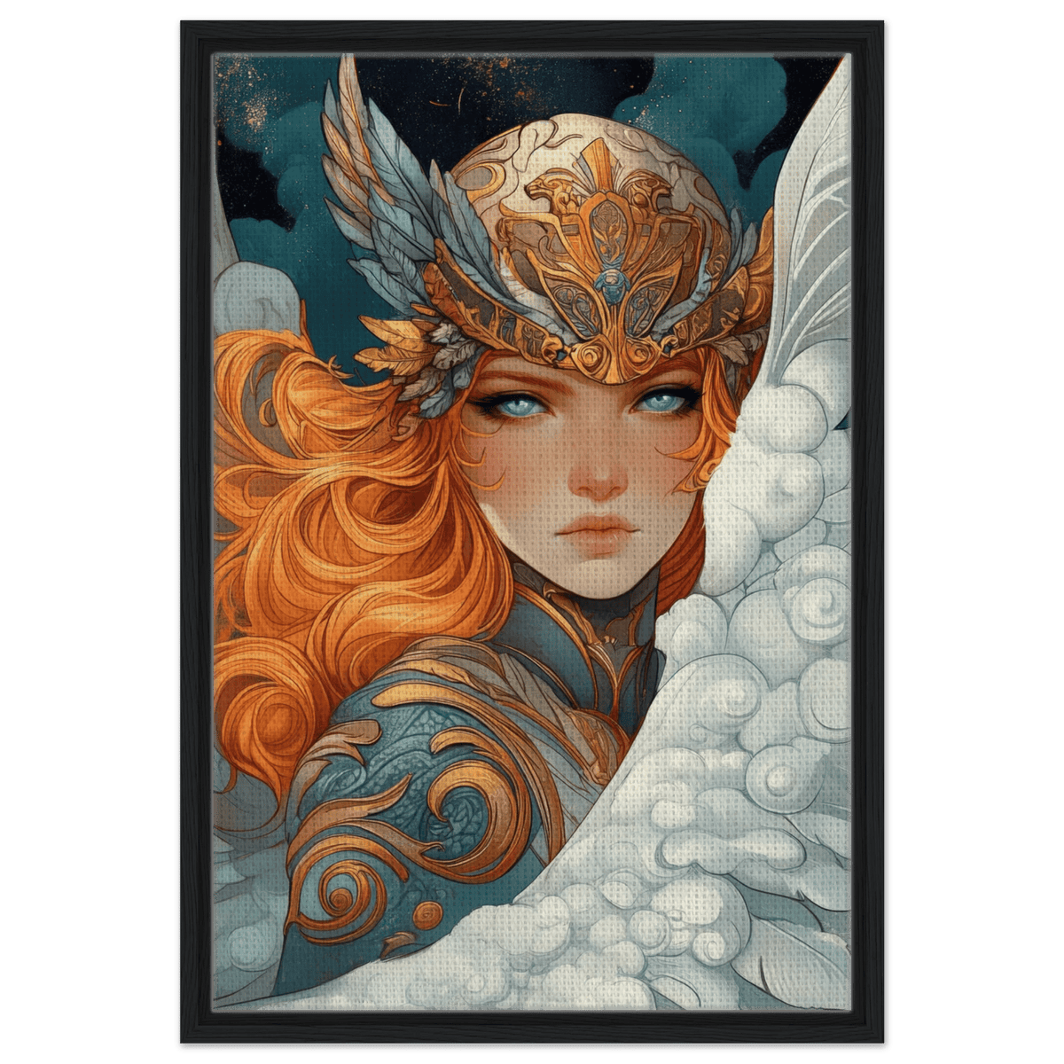 Art Nouveau Valkyries Flight Art Nouveau Close - Shop Ai Art WebShop - Digital Art online Store