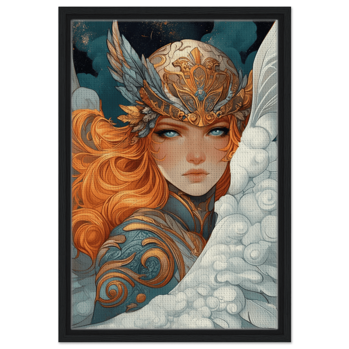Art Nouveau Valkyries Flight Art Nouveau Close - Shop Ai Art WebShop - Digital Art online Store