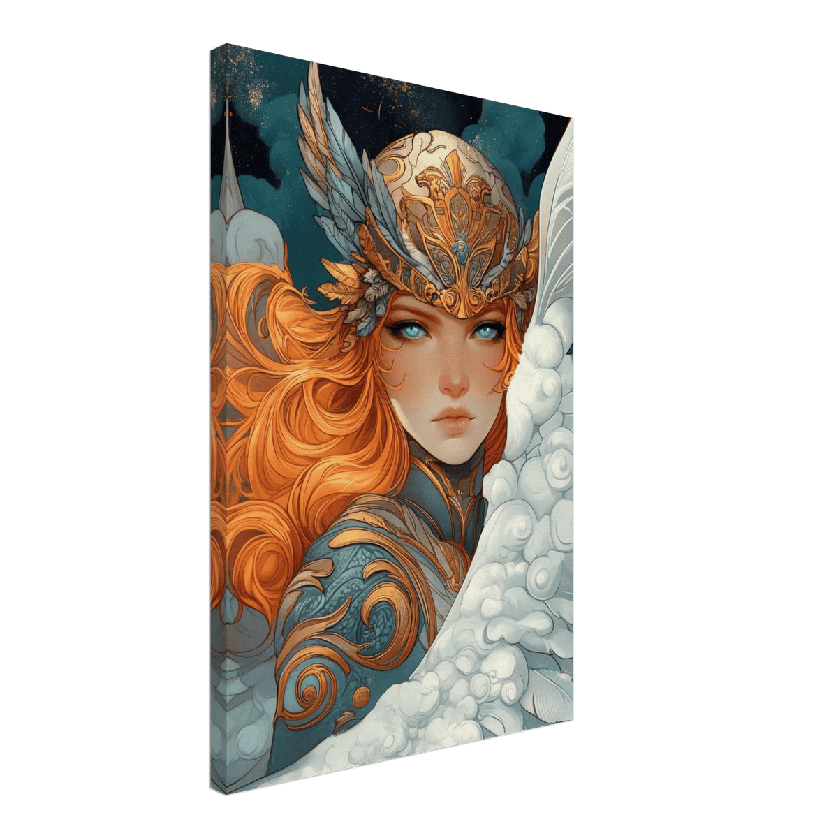 Art Nouveau Valkyries Flight Art Nouveau Close - Shop Ai Art WebShop - Digital Art online Store