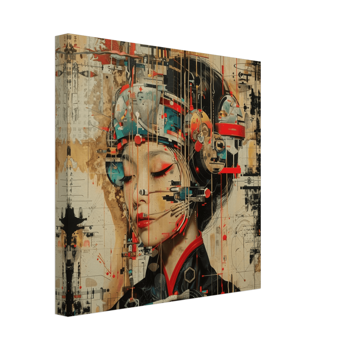 Asianfuturism swedish sharkansas in abstract style - Shop Ai Art WebShop - Digital Art online Store