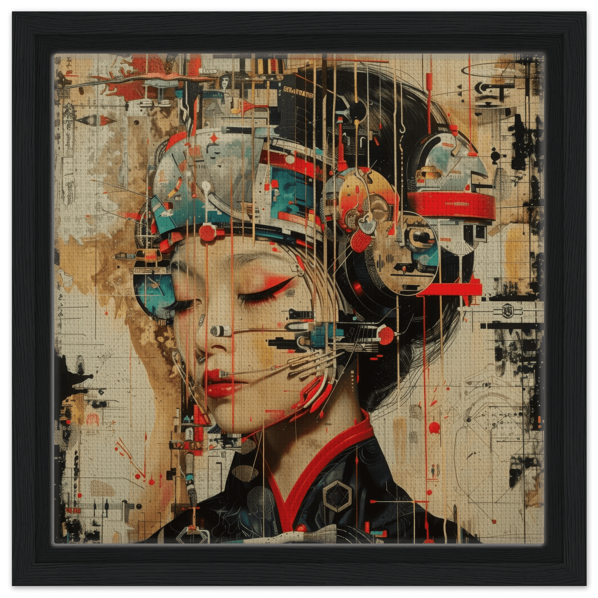 Asianfuturism swedish sharkansas in abstract style - Shop Ai Art WebShop - Digital Art online Store