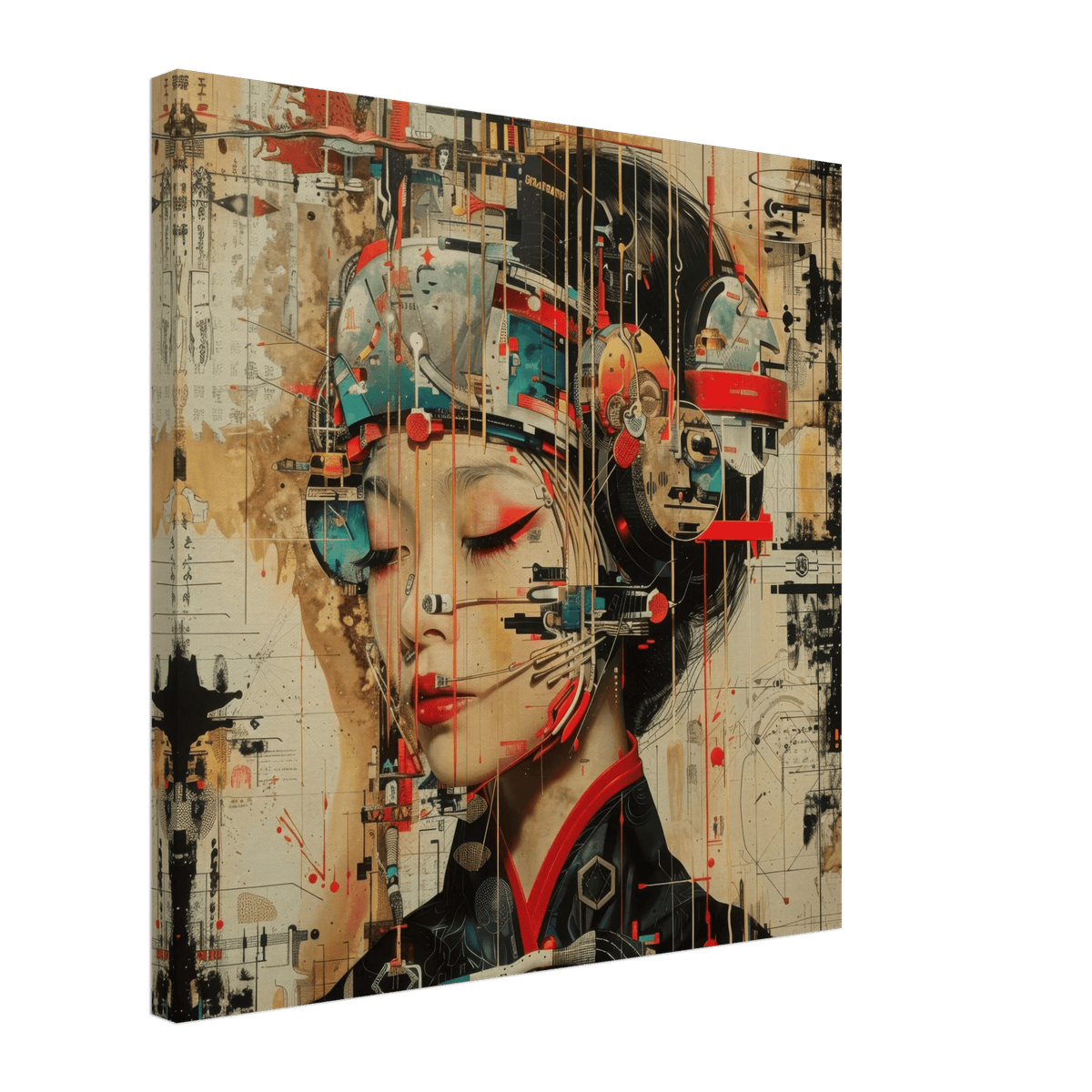 Asianfuturism swedish sharkansas in abstract style - Shop Ai Art WebShop - Digital Art online Store