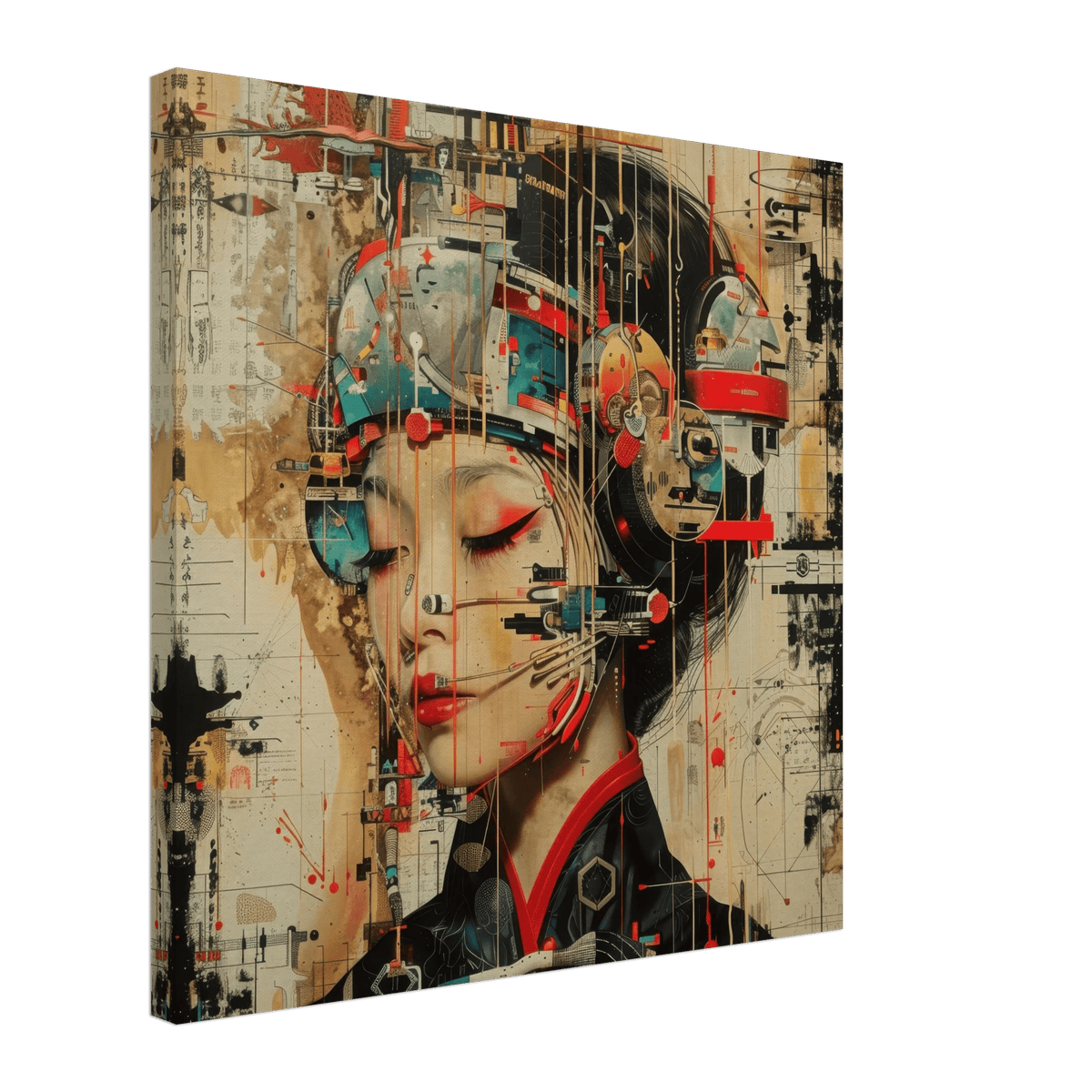 Asianfuturism swedish sharkansas in abstract style - Shop Ai Art WebShop - Digital Art online Store