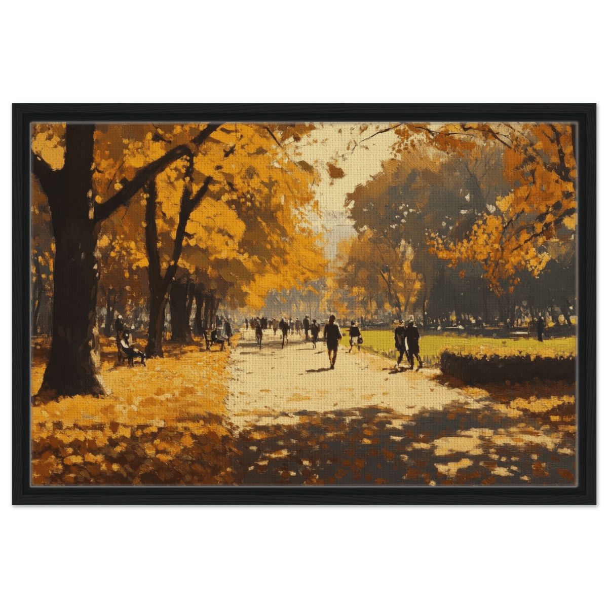 Autumn Park with Strolling Figures A vast park 3 - Shop Ai Art WebShop - Digital Art online Store