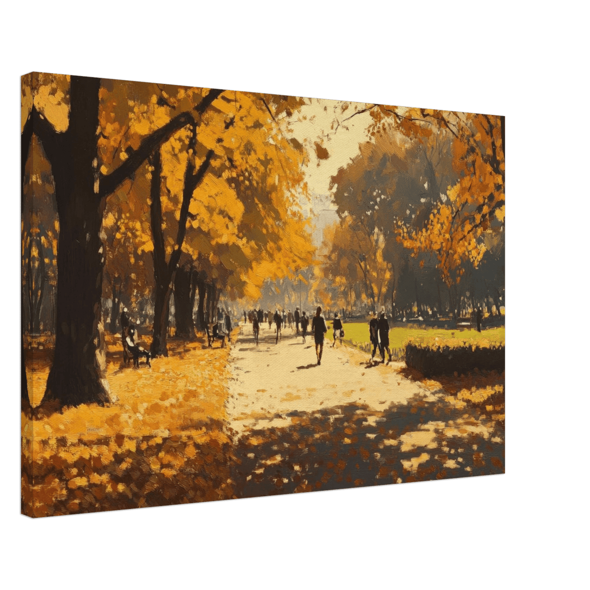 Autumn Park with Strolling Figures A vast park 3 - Shop Ai Art WebShop - Digital Art online Store