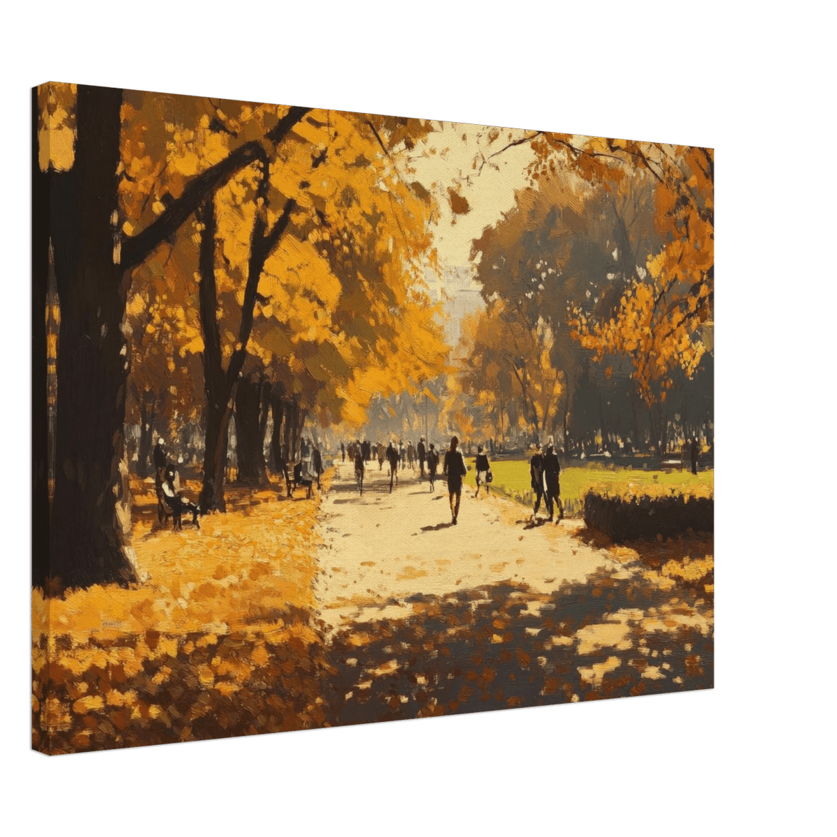 Autumn Park with Strolling Figures A vast park 3 - Shop Ai Art WebShop - Digital Art online Store