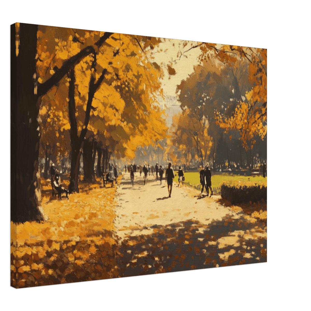 Autumn Park with Strolling Figures A vast park 3 - Shop Ai Art WebShop - Digital Art online Store