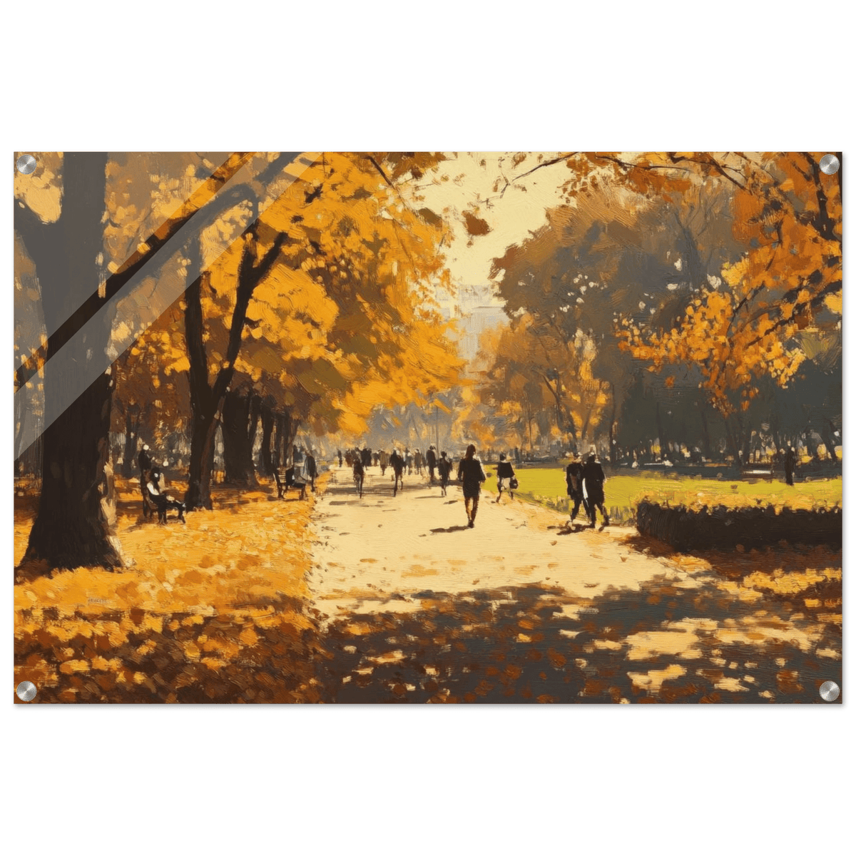 Autumn Park with Strolling Figures A vast park 3 - Shop Ai Art WebShop - Digital Art online Store