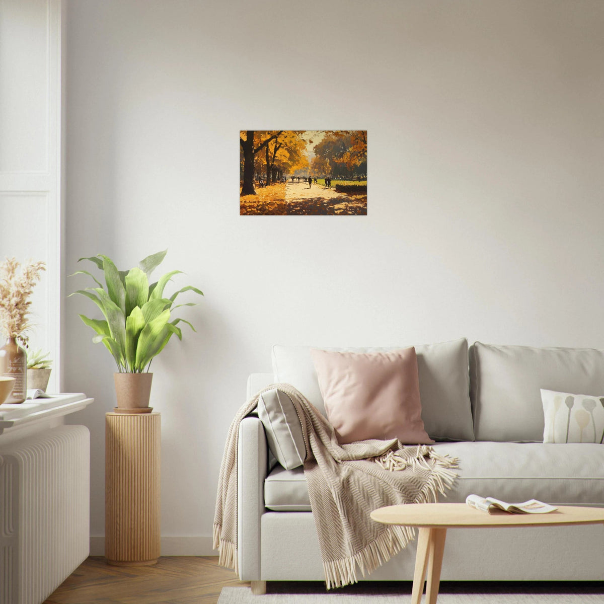 Autumn Park with Strolling Figures A vast park 3 - Shop Ai Art WebShop - Digital Art online Store