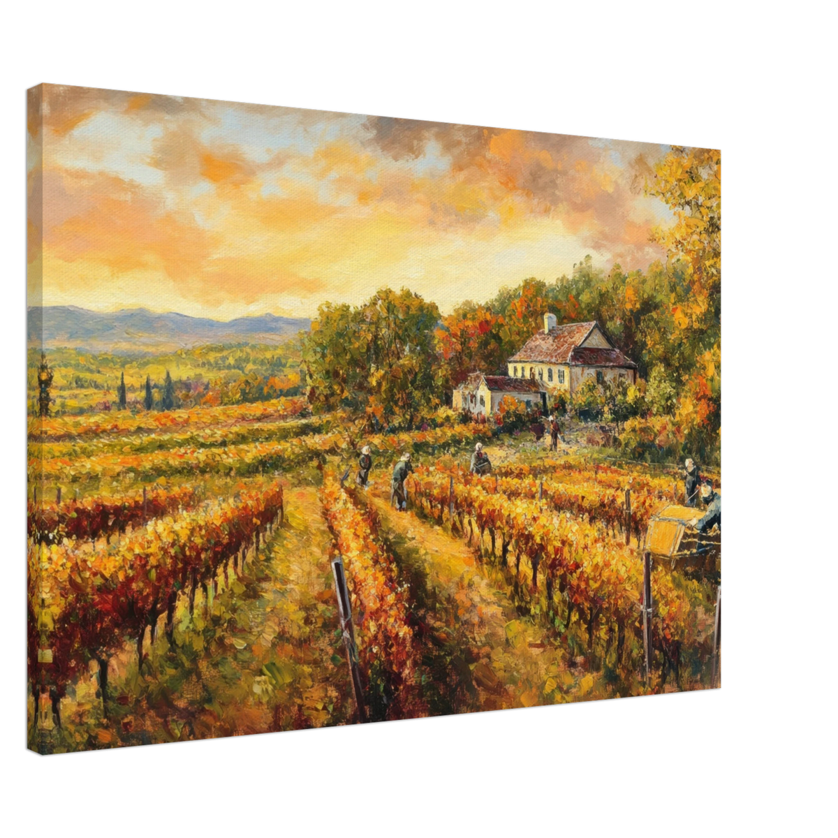 Autumn Vineyard Harvest A picturesque vineyards - Shop Ai Art WebShop - Digital Art online Store