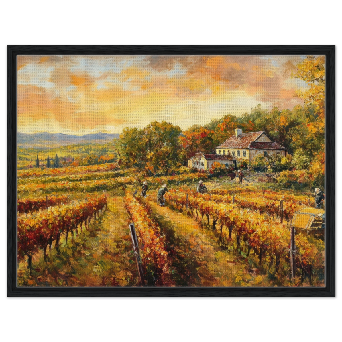 Autumn Vineyard Harvest A picturesque vineyards - Shop Ai Art WebShop - Digital Art online Store
