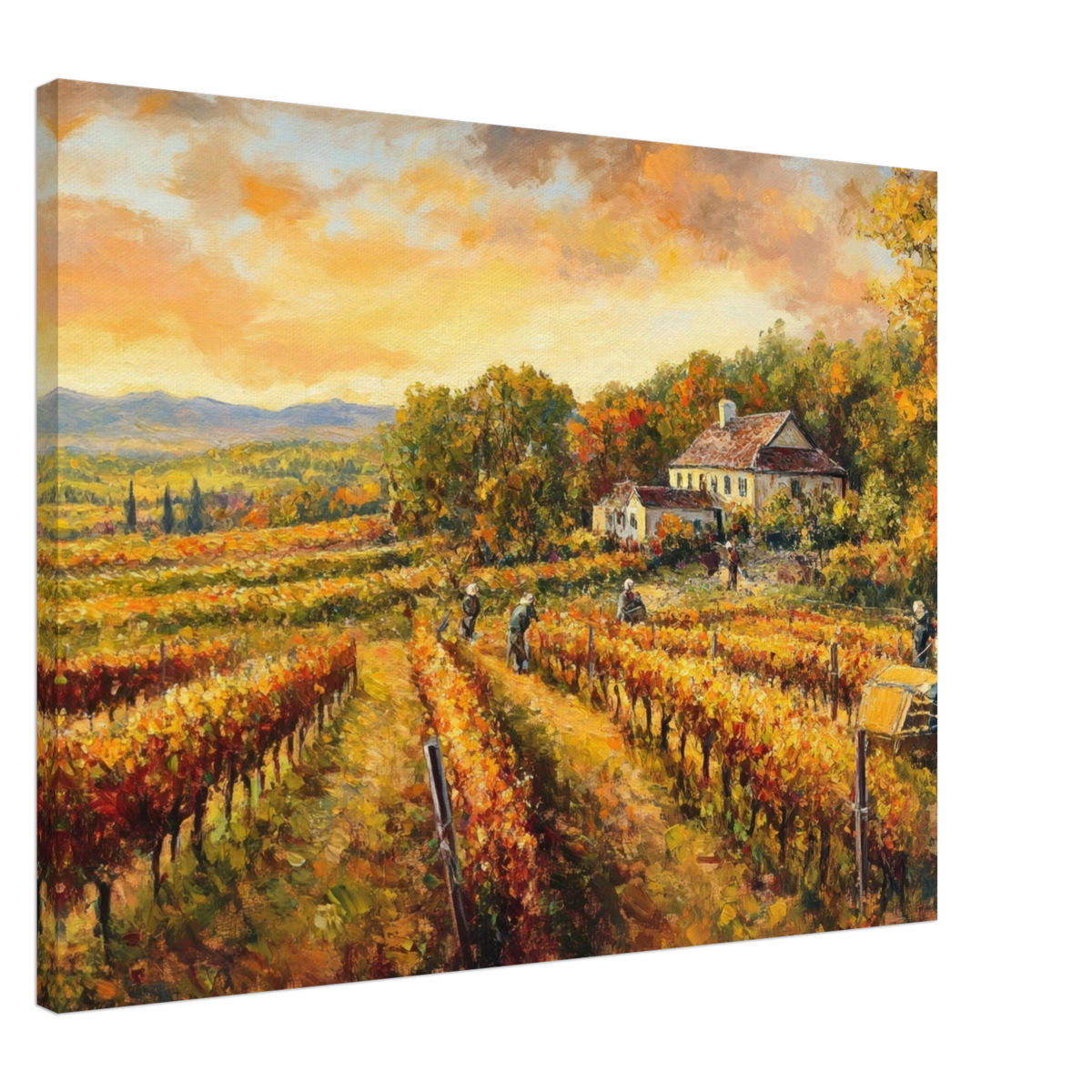 Autumn Vineyard Harvest A picturesque vineyards - Shop Ai Art WebShop - Digital Art online Store