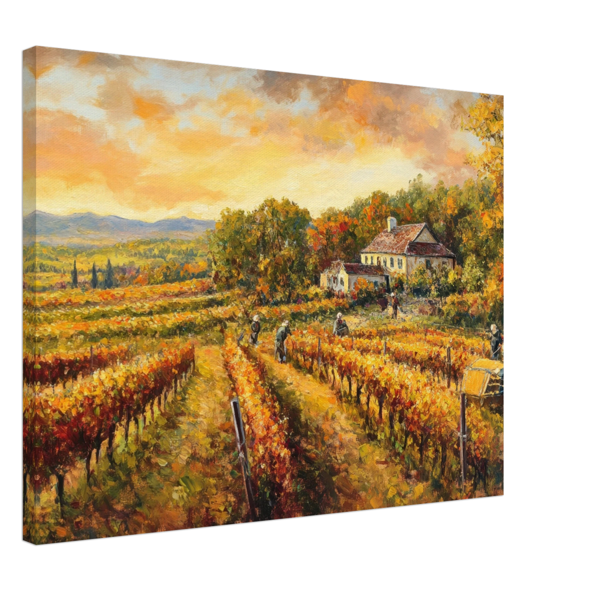 Autumn Vineyard Harvest A picturesque vineyards - Shop Ai Art WebShop - Digital Art online Store
