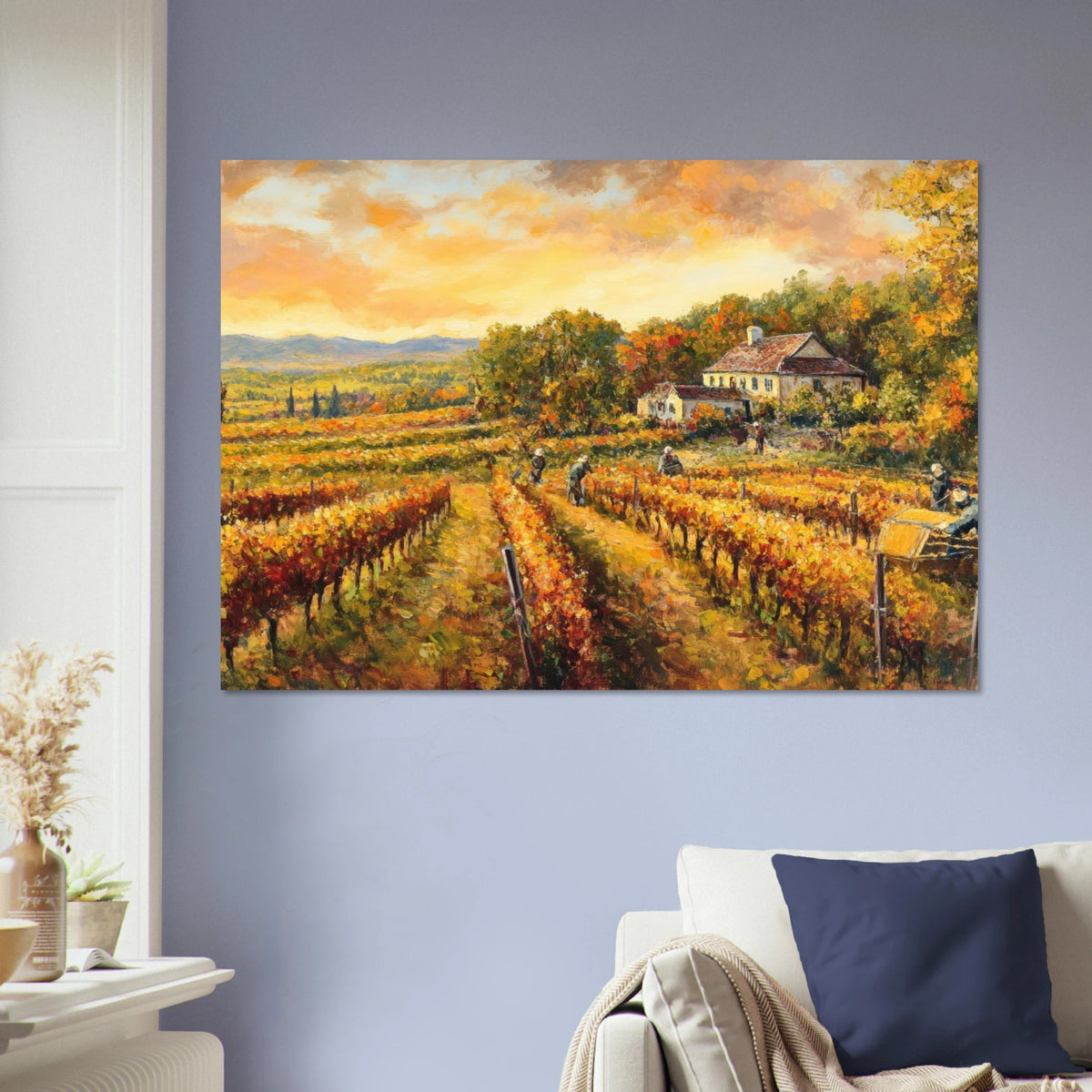 Autumn Vineyard Harvest A picturesque vineyards - Shop Ai Art WebShop - Digital Art online Store