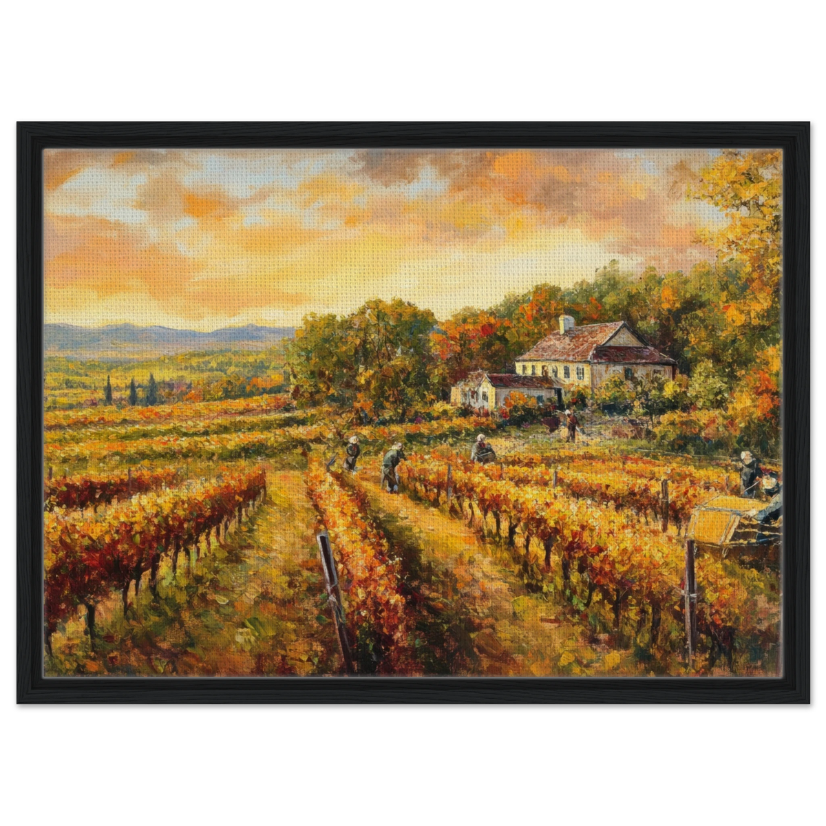Autumn Vineyard Harvest A picturesque vineyards - Shop Ai Art WebShop - Digital Art online Store