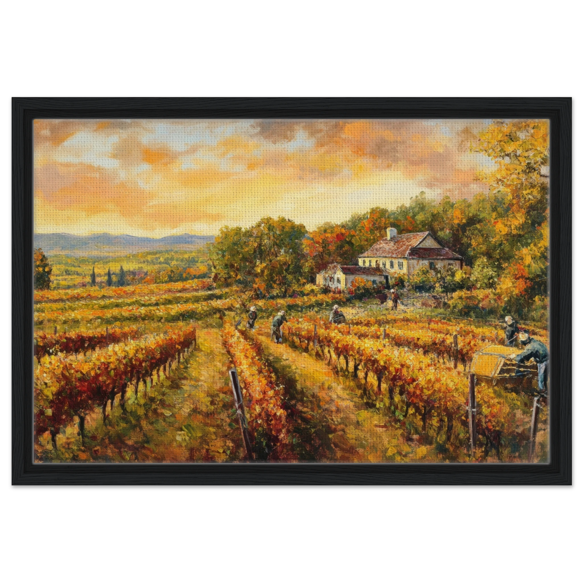 Autumn Vineyard Harvest A picturesque vineyards - Shop Ai Art WebShop - Digital Art online Store