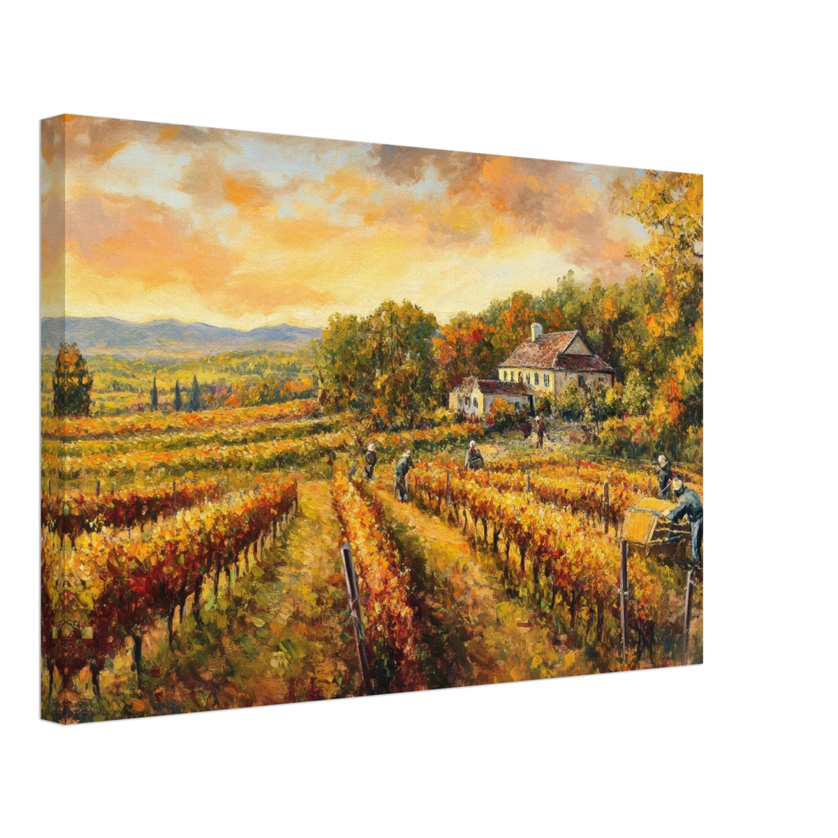 Autumn Vineyard Harvest A picturesque vineyards - Shop Ai Art WebShop - Digital Art online Store