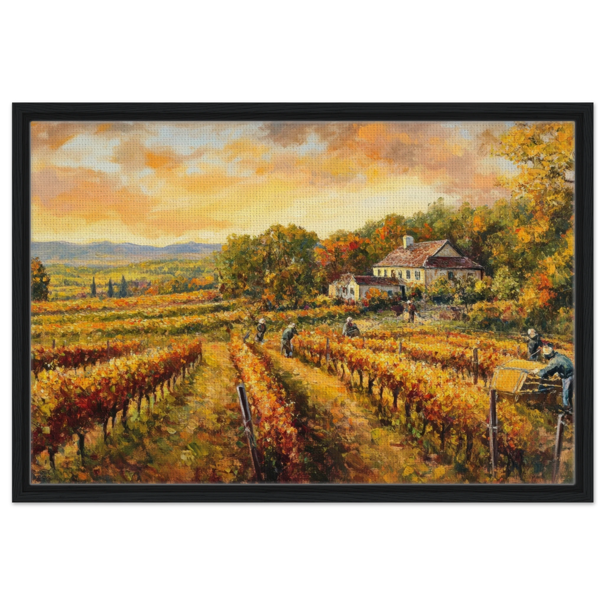 Autumn Vineyard Harvest A picturesque vineyards - Shop Ai Art WebShop - Digital Art online Store
