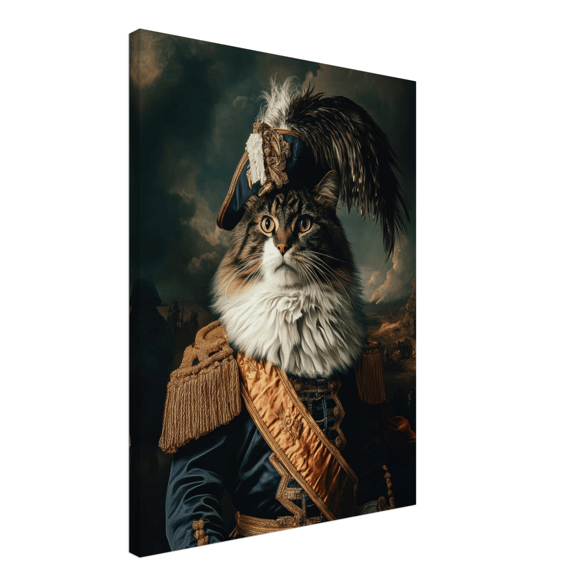 Baroque Military Commander Cat A fierce - looking 4 - Shop Ai Art WebShop - Digital Art online Store