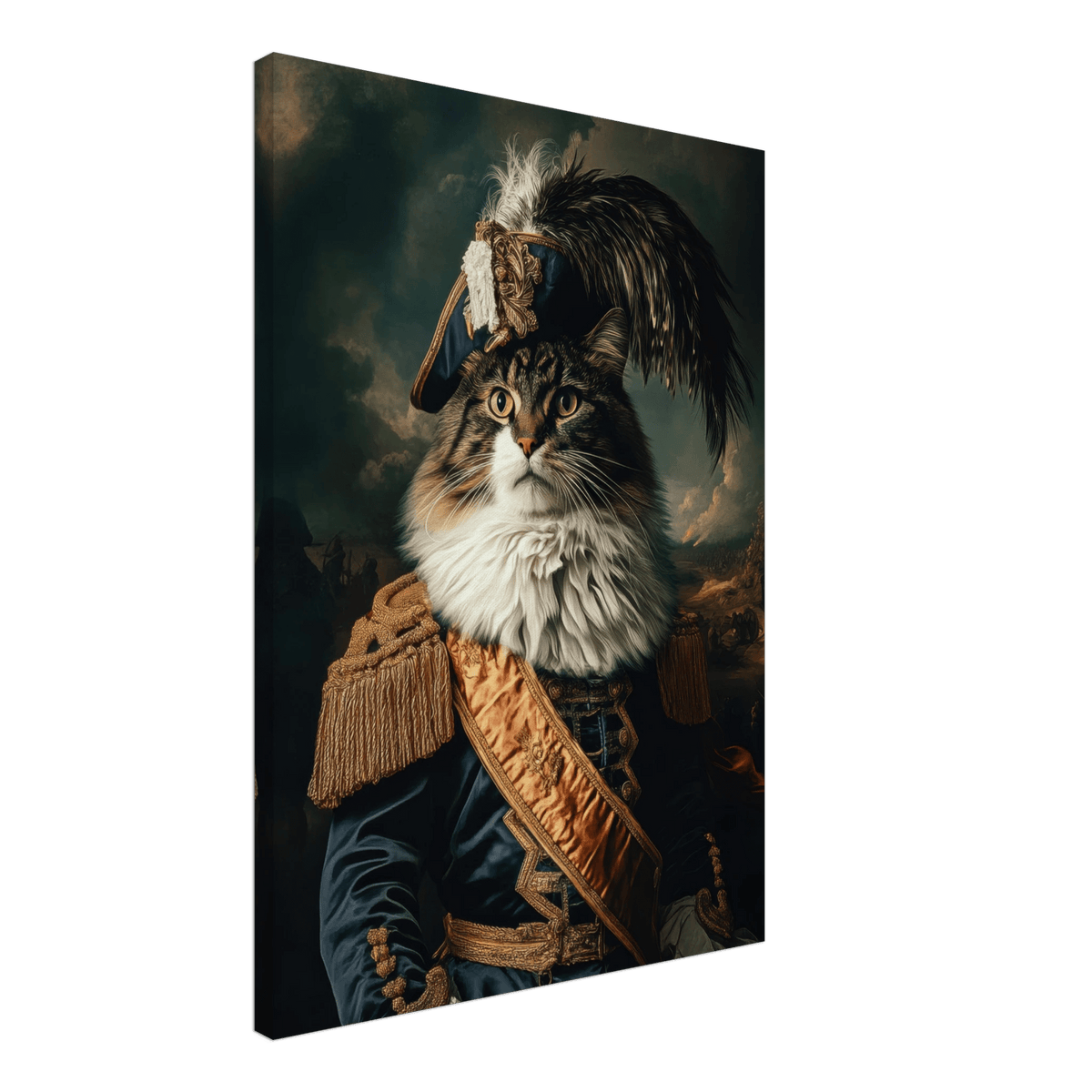 Baroque Military Commander Cat A fierce - looking 4 - Shop Ai Art WebShop - Digital Art online Store