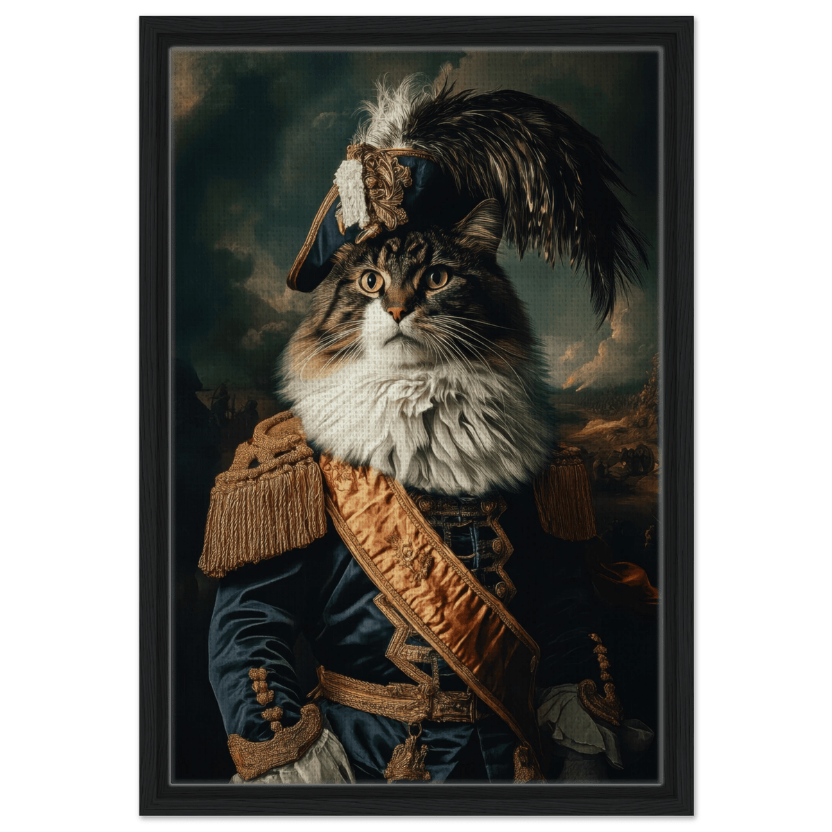 Baroque Military Commander Cat A fierce - looking 4 - Shop Ai Art WebShop - Digital Art online Store
