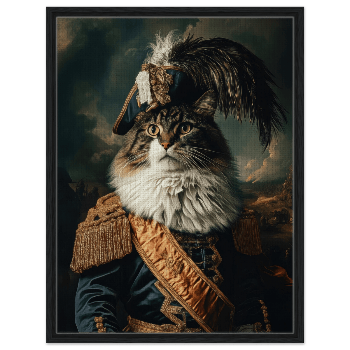 Baroque Military Commander Cat A fierce - looking 4 - Shop Ai Art WebShop - Digital Art online Store
