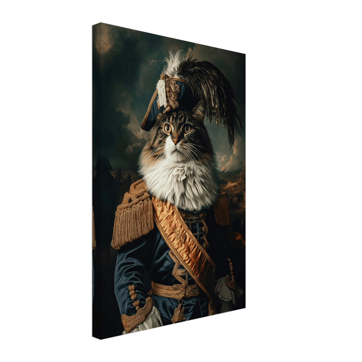 Baroque Military Commander Cat A fierce - looking 4 - Shop Ai Art WebShop - Digital Art online Store