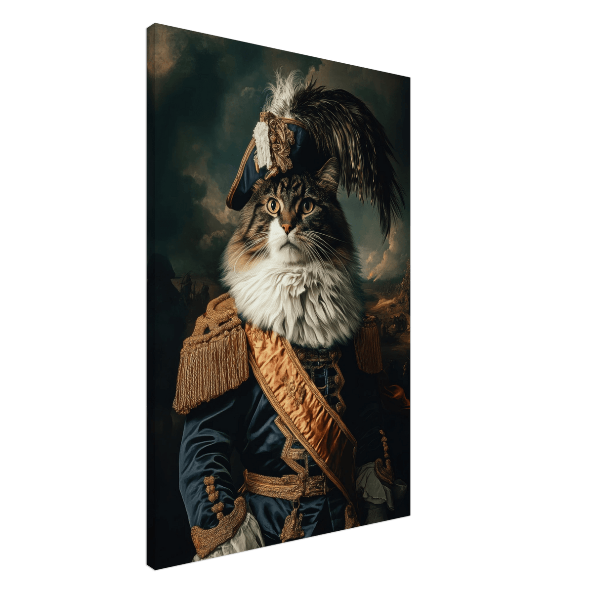 Baroque Military Commander Cat A fierce - looking 4 - Shop Ai Art WebShop - Digital Art online Store