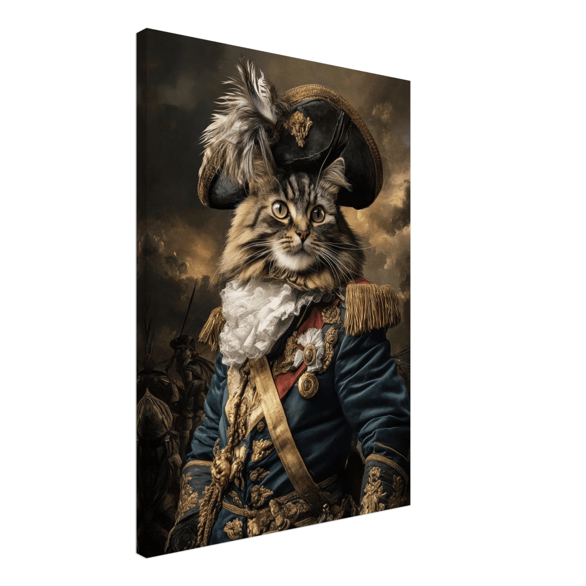Baroque Military Commander Cat A fierce - looking 7 - Shop Ai Art WebShop - Digital Art online Store