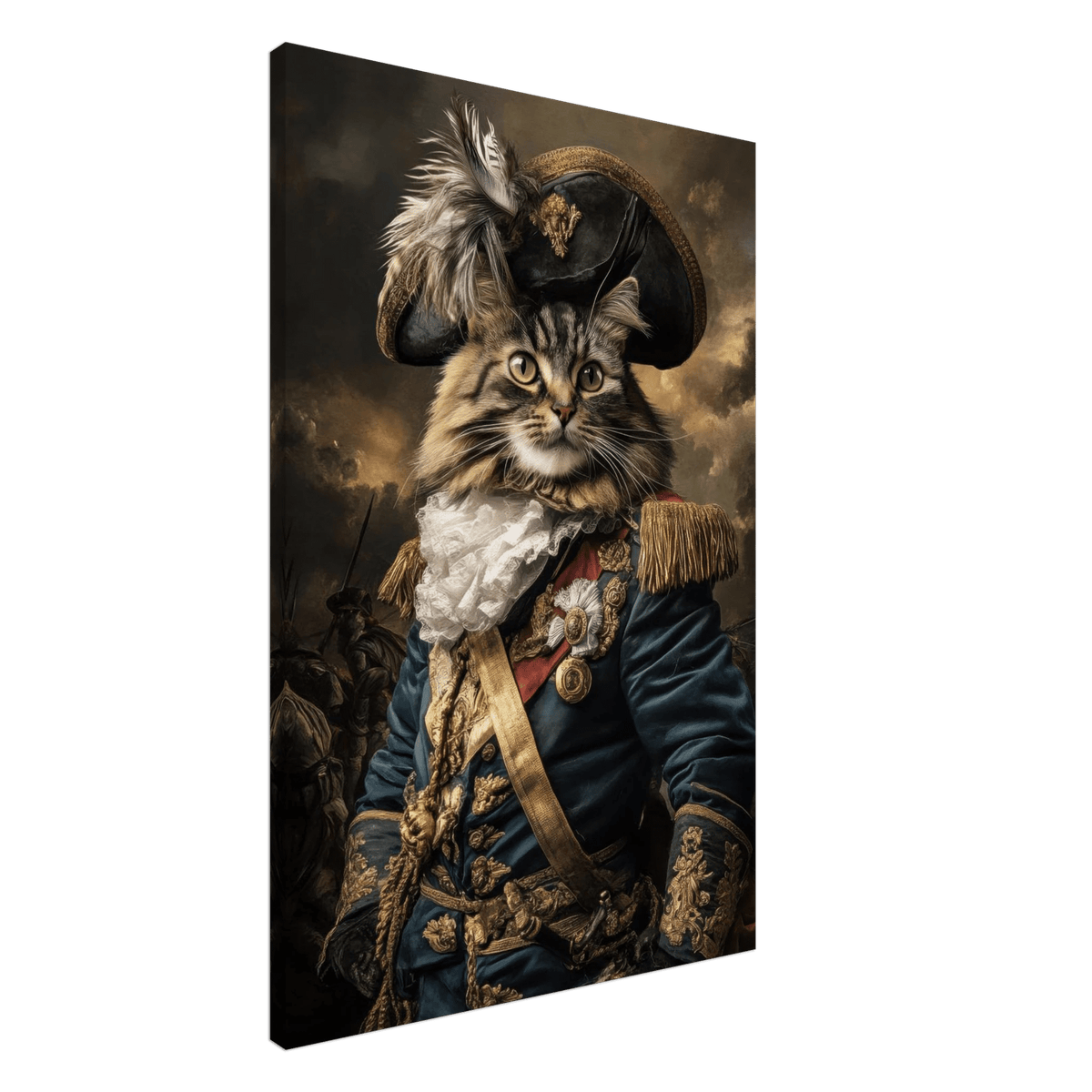 Baroque Military Commander Cat A fierce - looking 7 - Shop Ai Art WebShop - Digital Art online Store