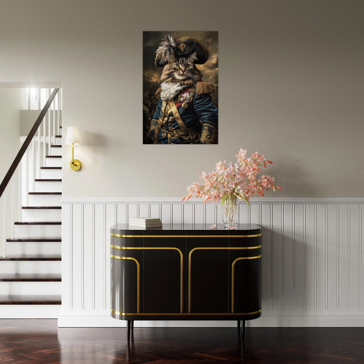 Baroque Military Commander Cat A fierce - looking 7 - Shop Ai Art WebShop - Digital Art online Store