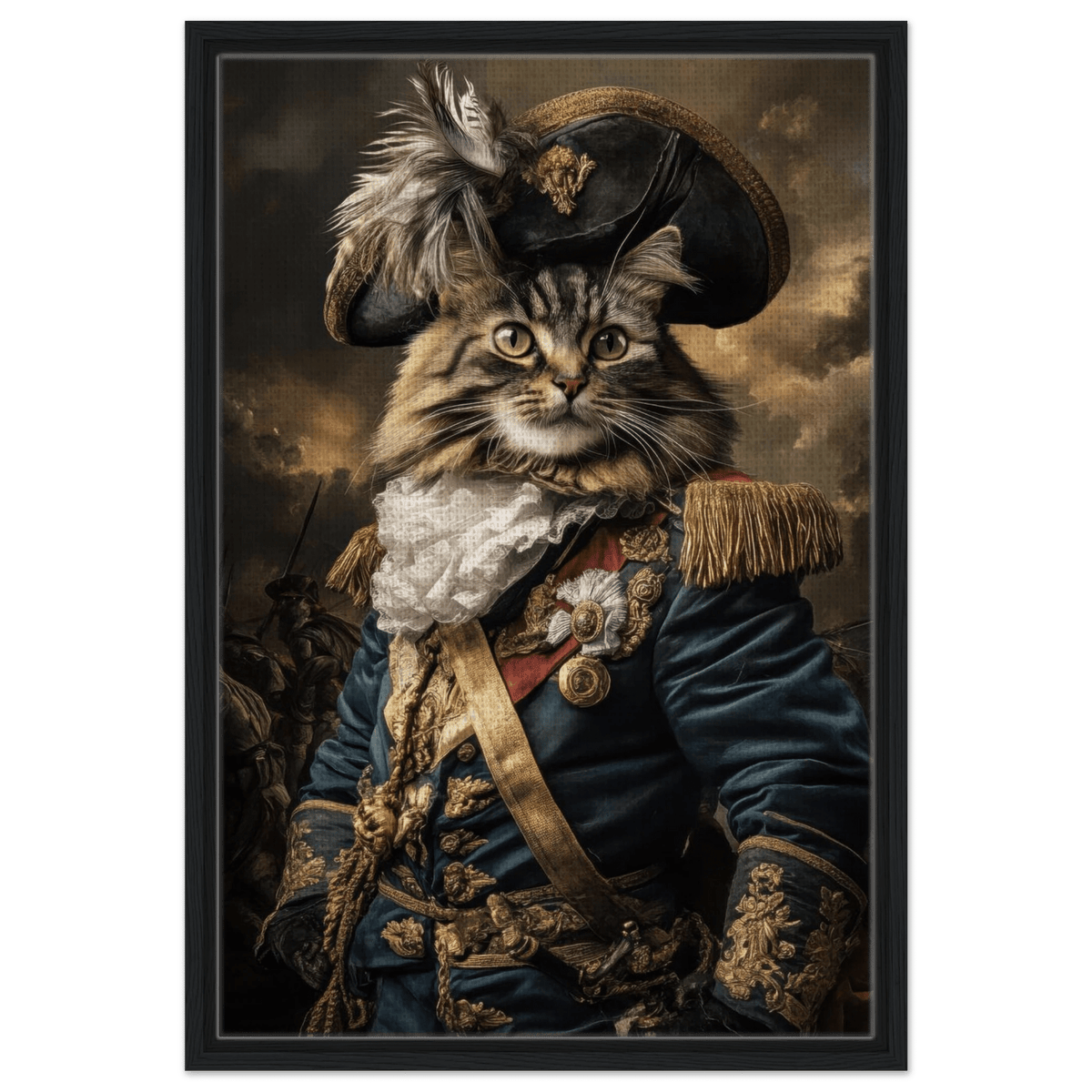 Baroque Military Commander Cat A fierce - looking 7 - Shop Ai Art WebShop - Digital Art online Store