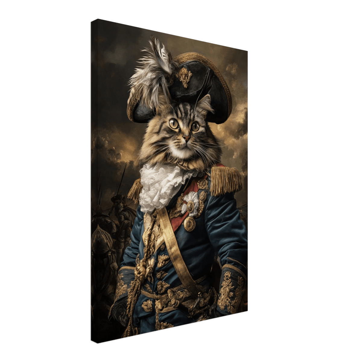 Baroque Military Commander Cat A fierce - looking 7 - Shop Ai Art WebShop - Digital Art online Store