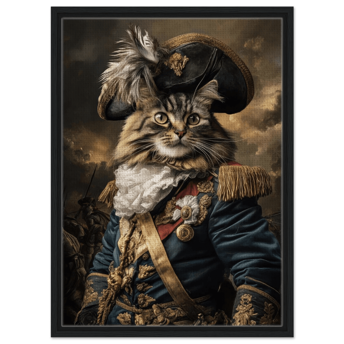 Baroque Military Commander Cat A fierce - looking 7 - Shop Ai Art WebShop - Digital Art online Store